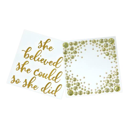 She Believed Cap Decoration Bling Stickers By Recollections